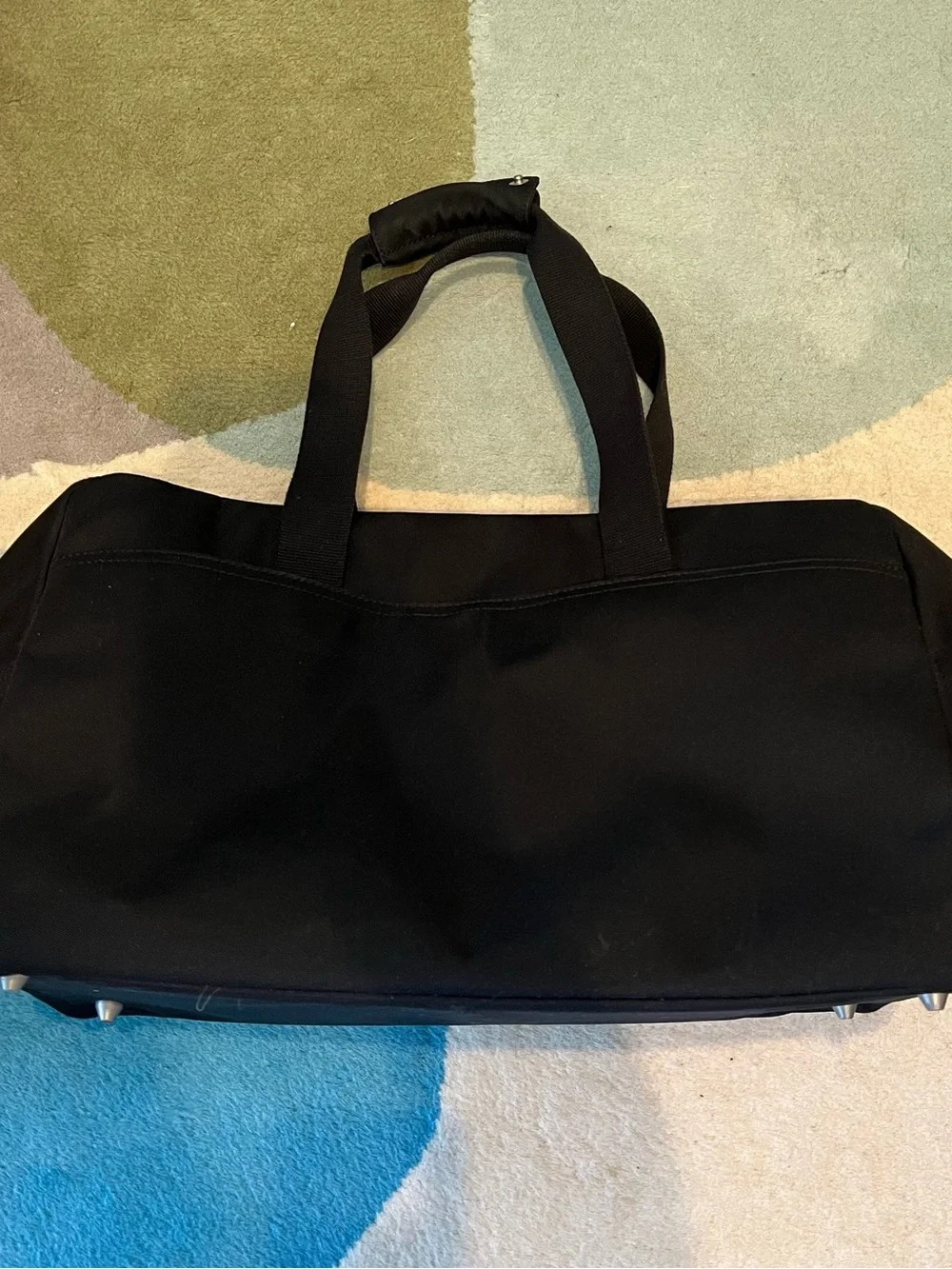 JACK SPADE Navy Black Canvas Duffle Bag - no long strap!